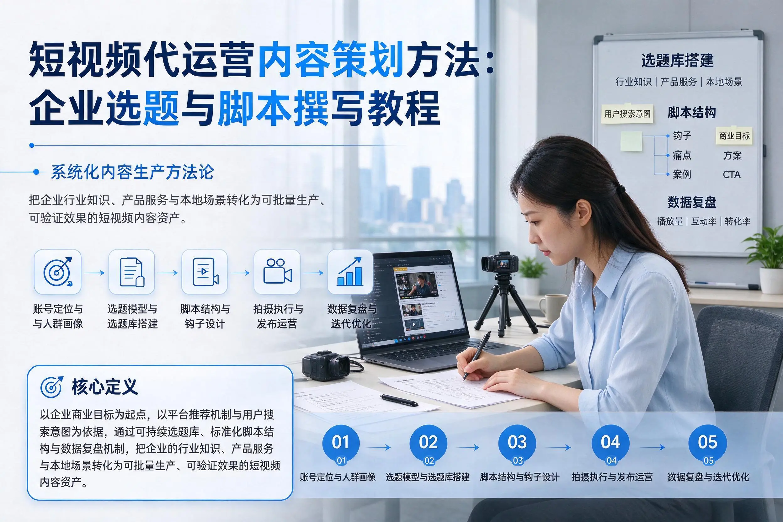 短视频代运营内容策划方法:西安企业选题与脚本撰写教程