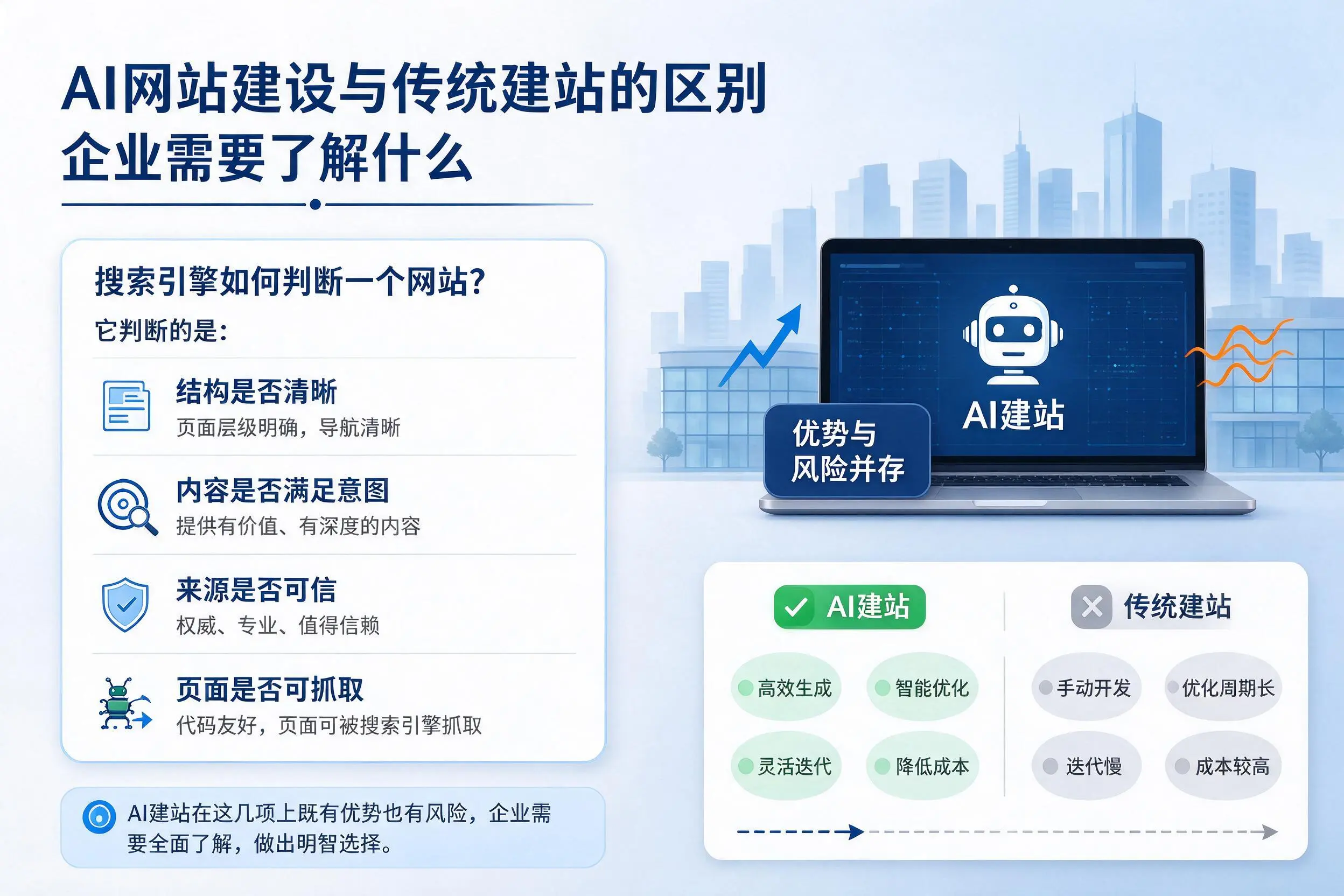 AI网站建设与传统建站的区别，西安企业需要了解什么
