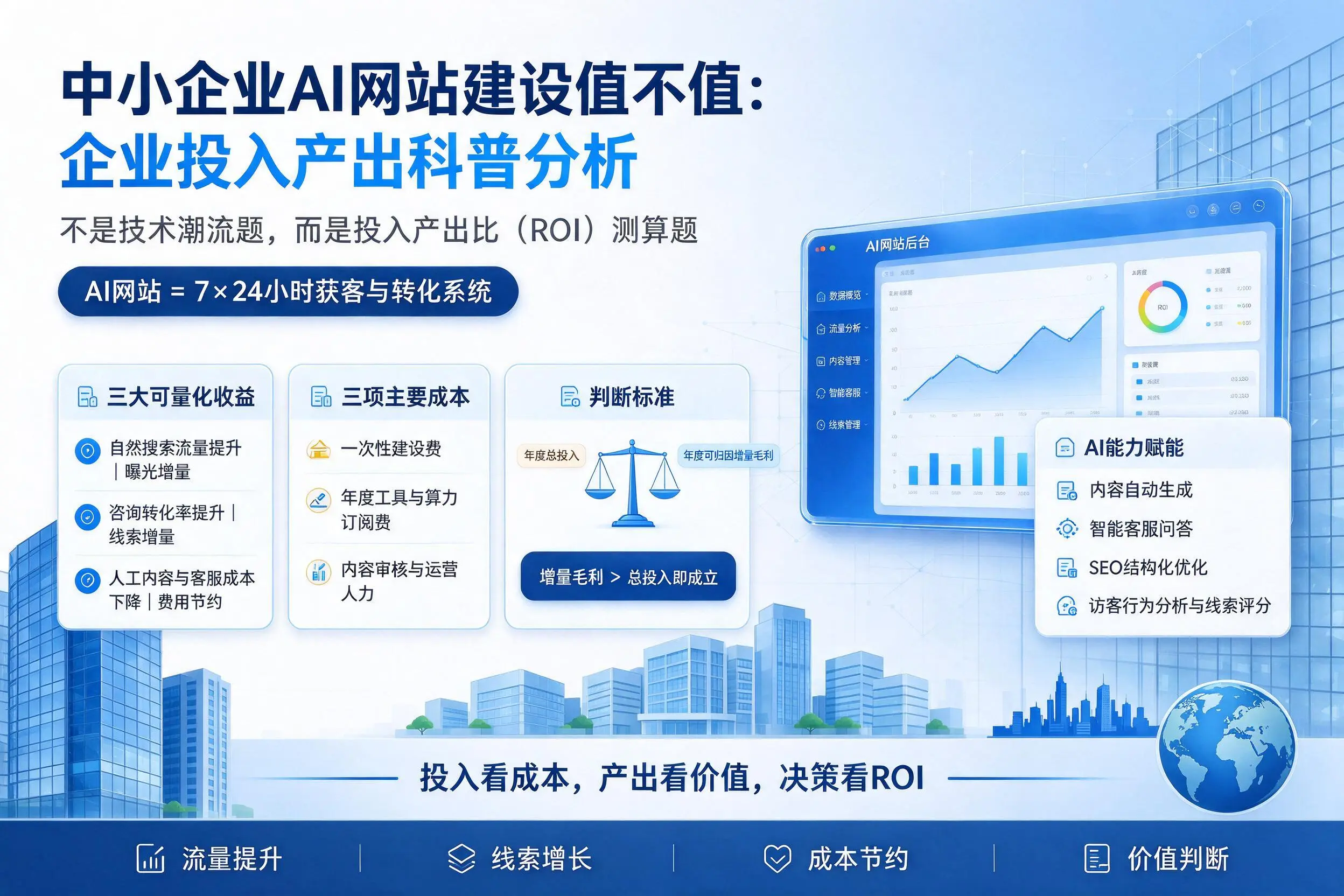 中小企业AI网站建设值不值：西安企业投入产出科普分析