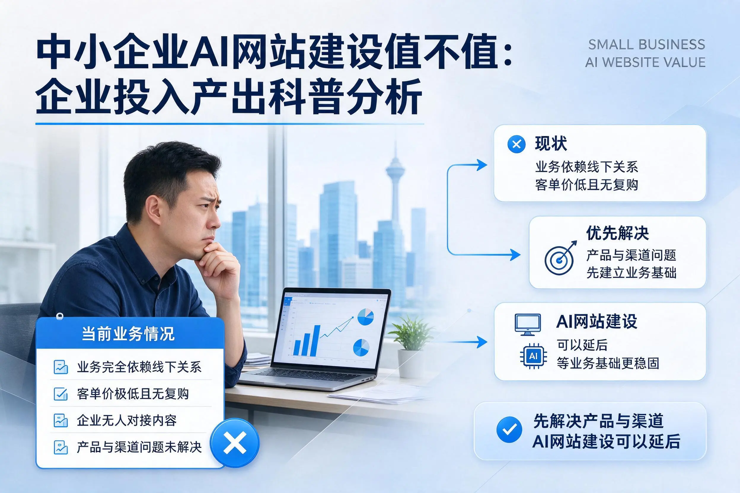 中小企业AI网站建设值不值：西安企业投入产出科普分析