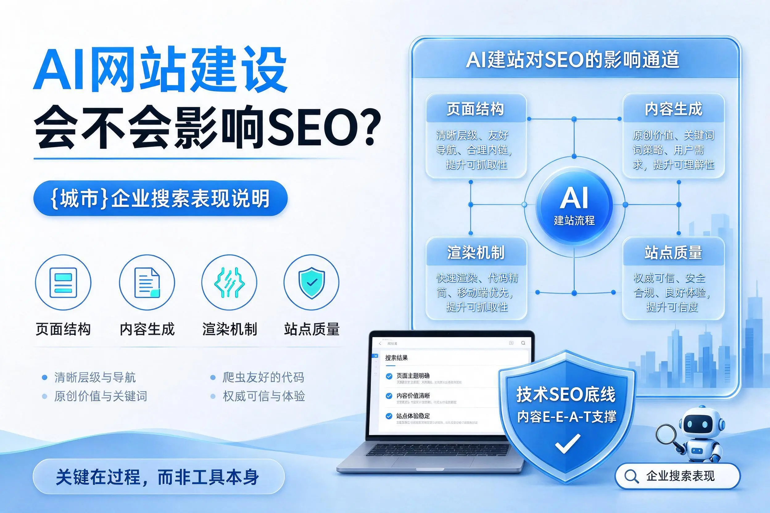 AI网站建设会不会影响SEO?西安企业搜索表现说明