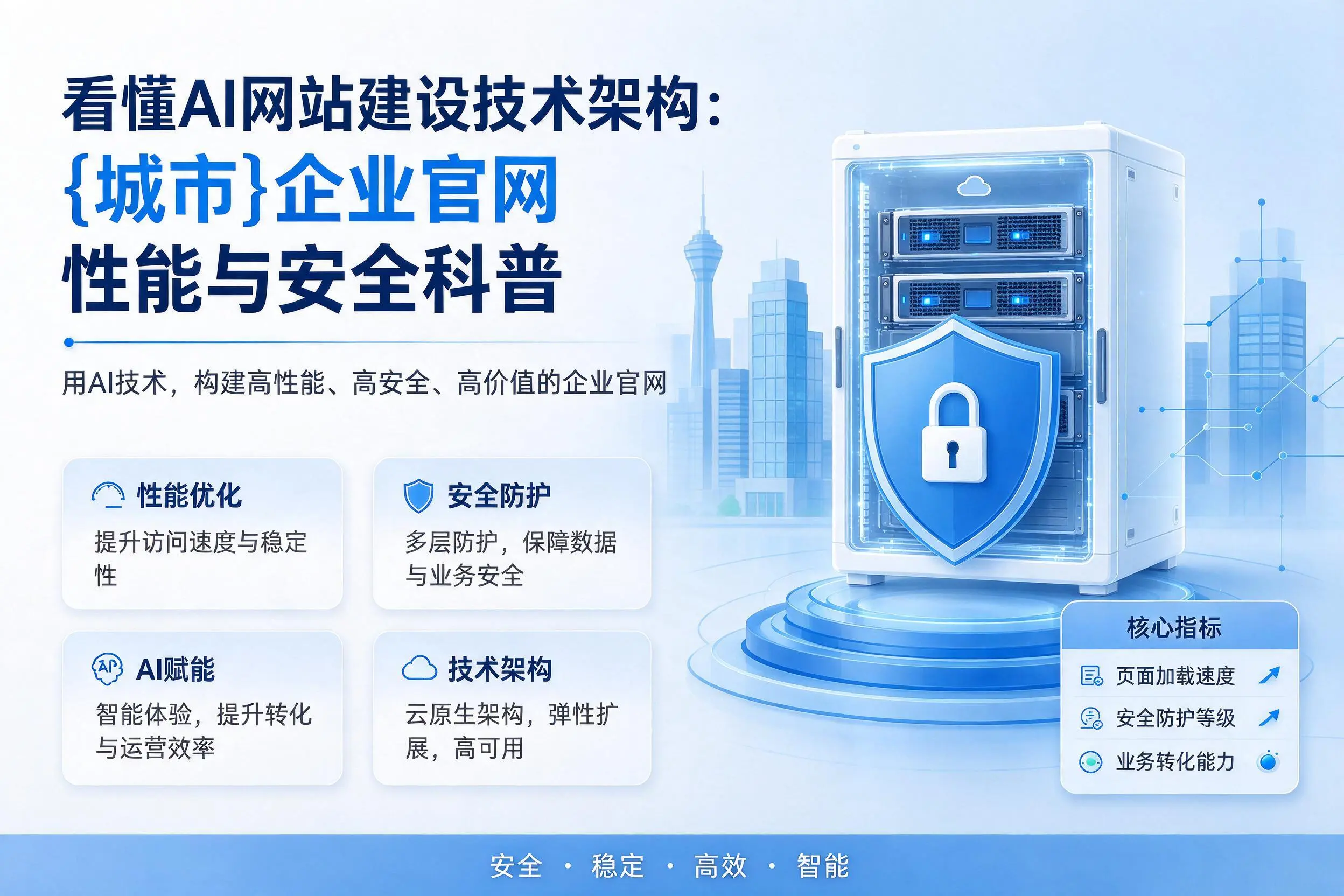 看懂AI网站建设技术架构:西安企业官网性能与安全科普