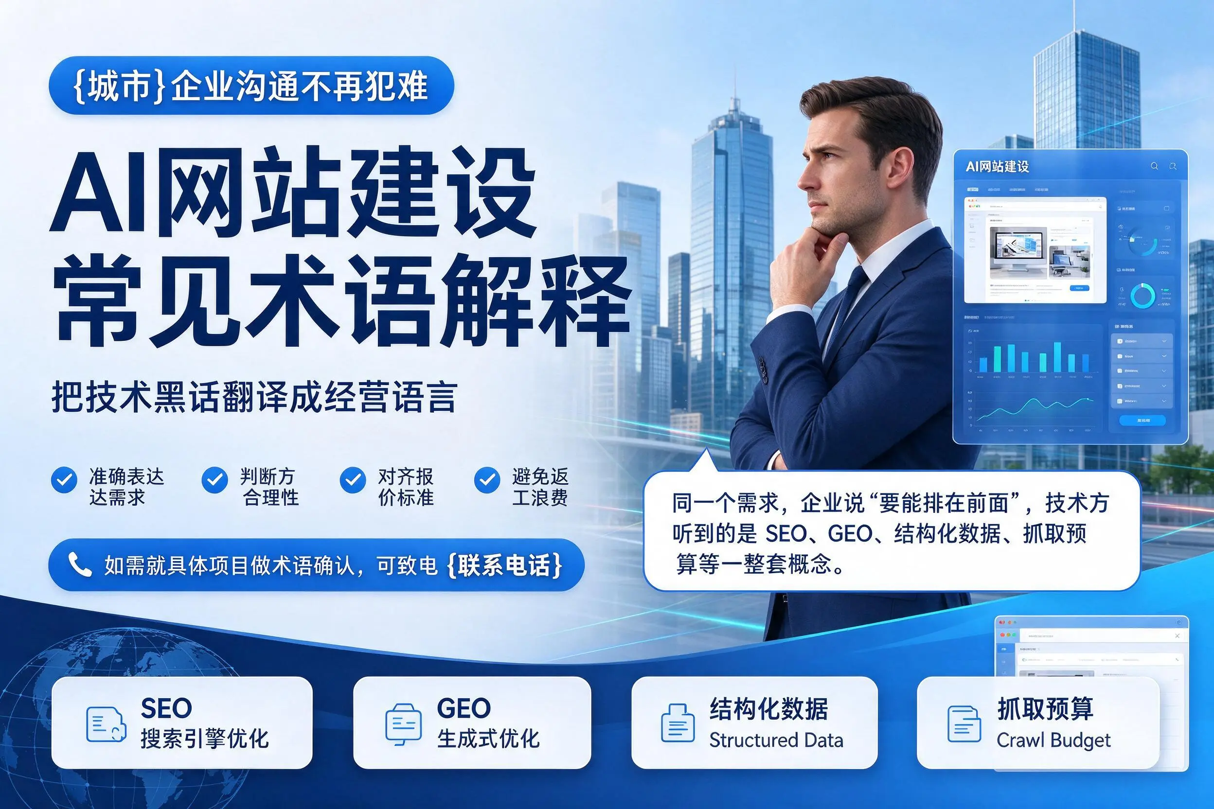 AI网站建设常见术语解释，西安企业沟通不再犯难