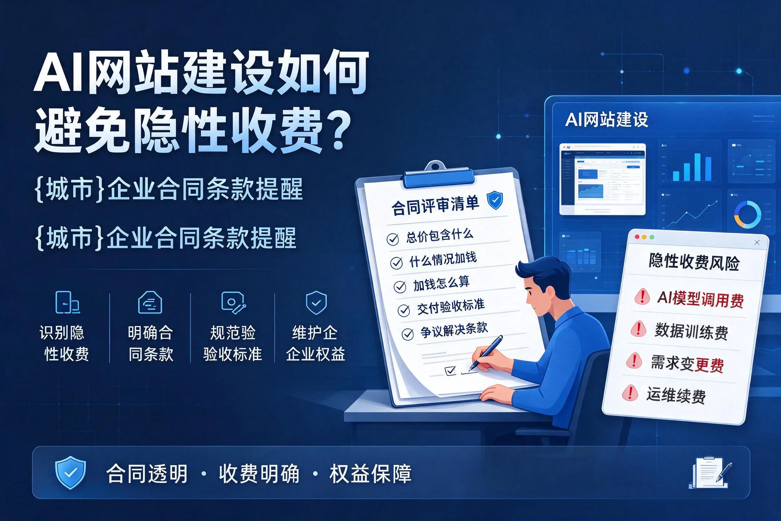 AI网站建设如何避免隐性收费?西安企业合同条款提醒